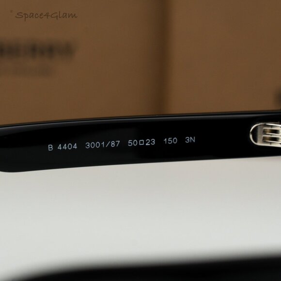 BRAND NEW Burberry BE4404 300187 Black Grey Oval Unisex Sunglasses BE4404 main image 5
